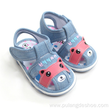 light blue baby boy sandals with sound